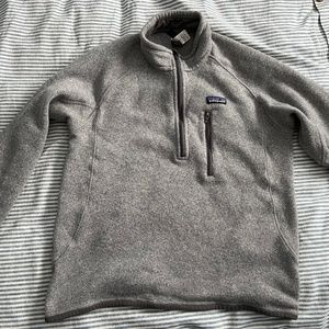 Gray Patagonia quarter zip